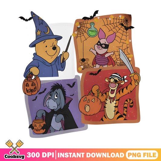 Winnie The Pooh Halloween PNG, Disney Halloween PNG, Trick Or Treat PNG