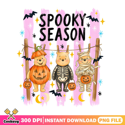 Winnie The Pooh Halloween PNG, Spooky Season PNG, Disney PNG