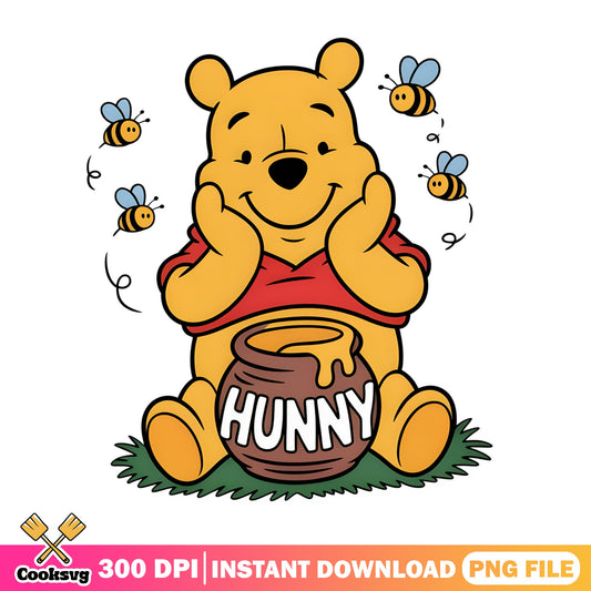 Winnie The Pooh Hunny Pot PNG, Disney Bear PNG, Cute Pooh PNG
