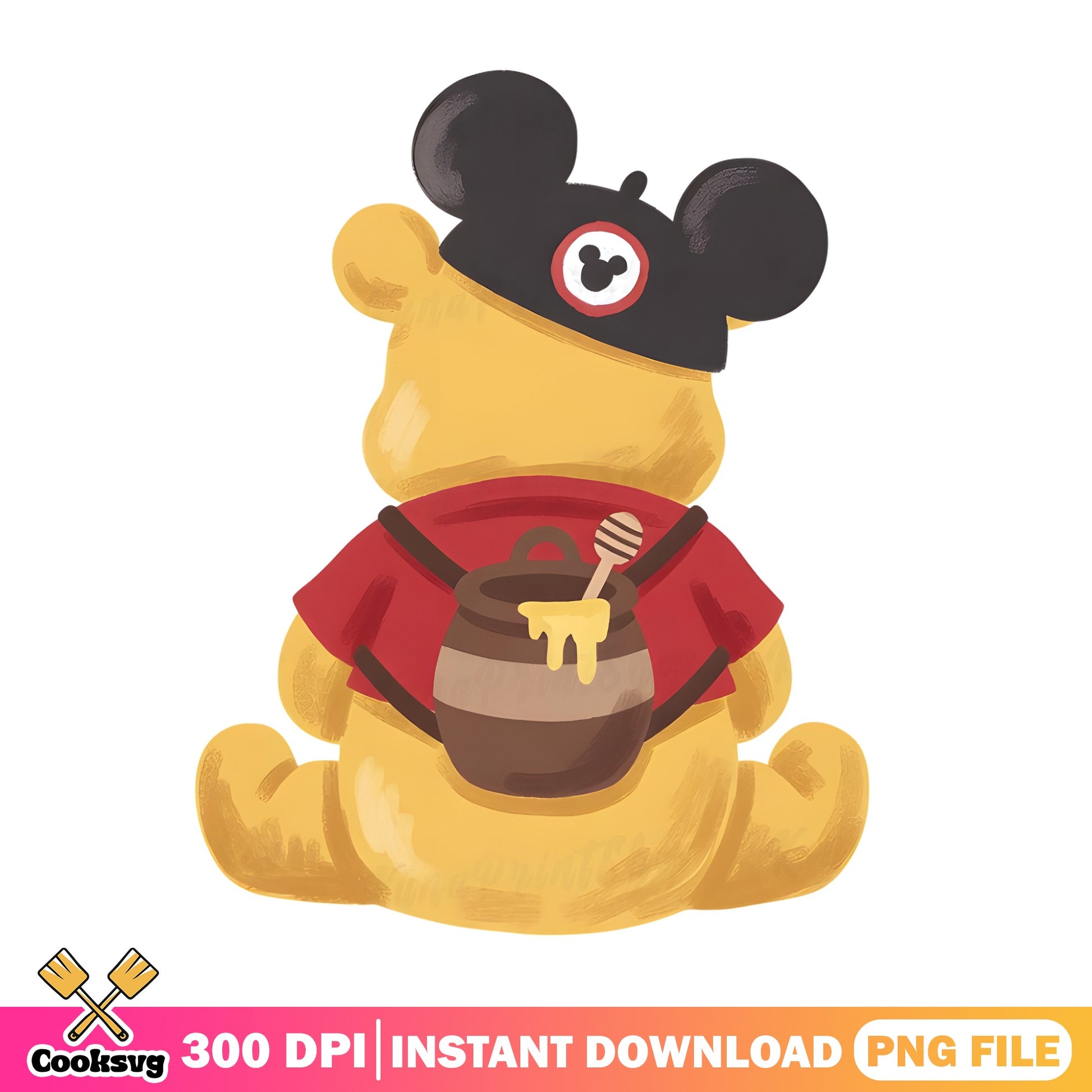 Winnie The Pooh Mickey Ears PNG, Disney Bear Honey PNG, Pooh PNG
