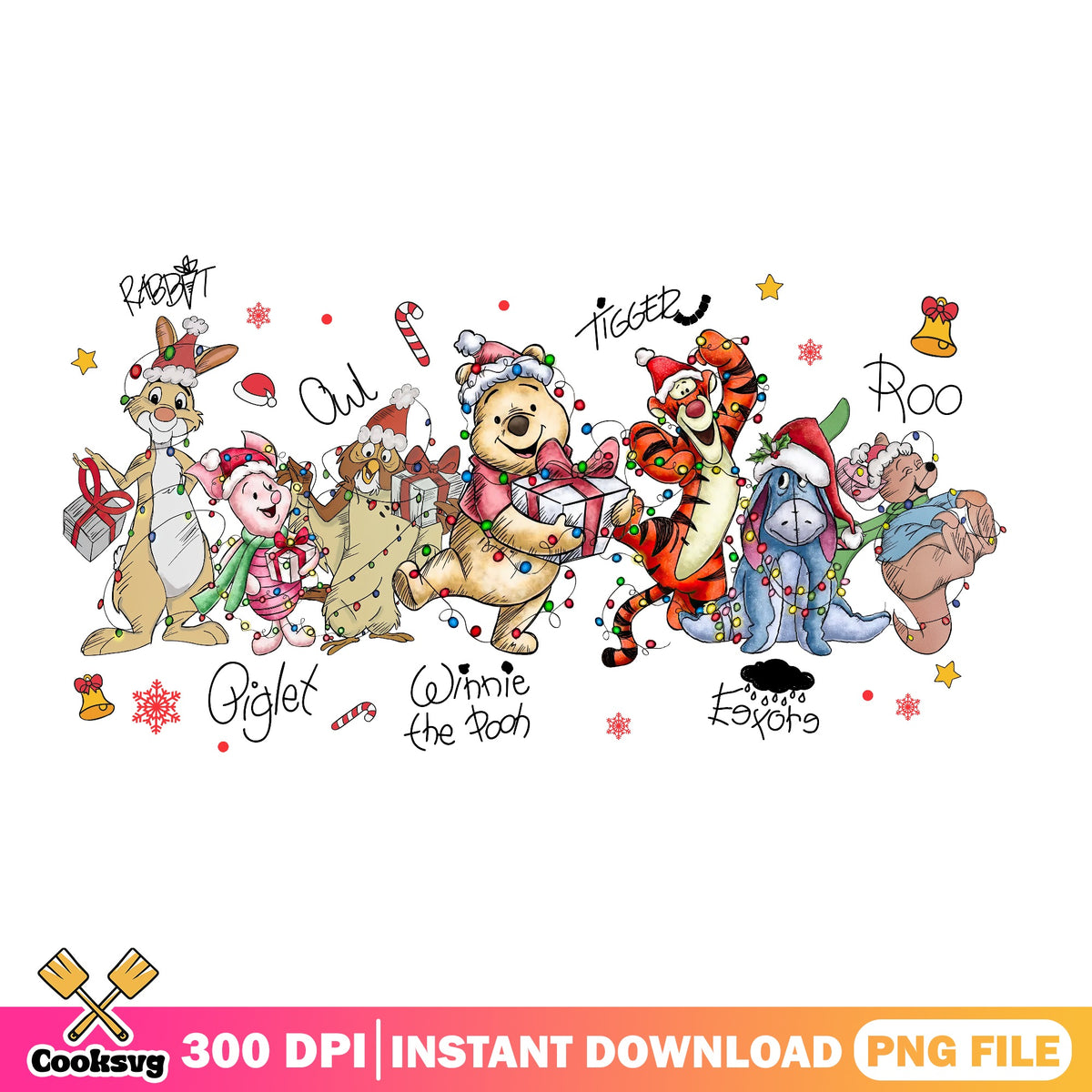 Winnie the Pooh Christmas signature