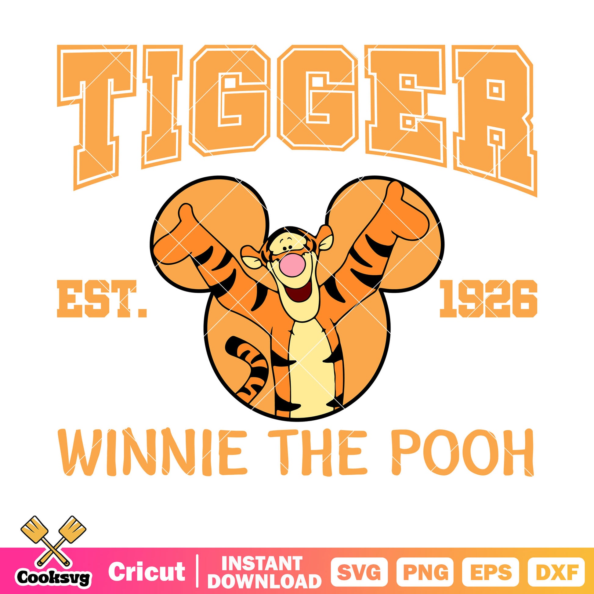 Winnie the pooh bear tiger est 1926 svg, winnie the pooh tiger svg