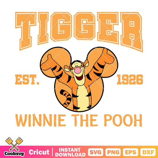 Winnie the pooh bear tiger est 1926 svg, winnie the pooh tiger svg