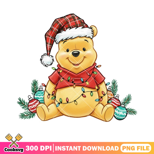 Winnie the pooh christmas​ png, pooh santa claus png, pooh png