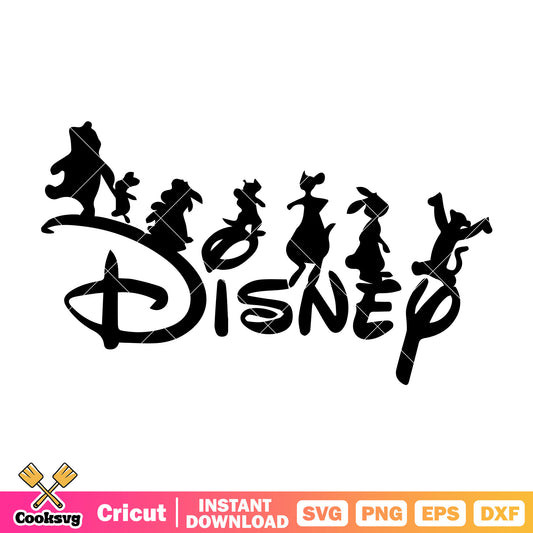 Winnie the pooh friends silhouette disney svg, disney silhouette​ svg