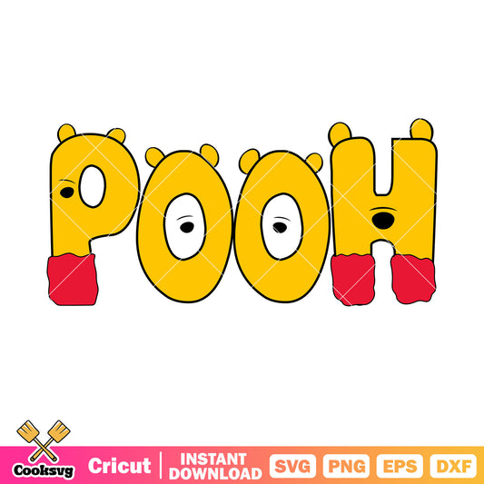 Winnie the pooh name disney svg, winnie the pooh svg, pooh bear svg