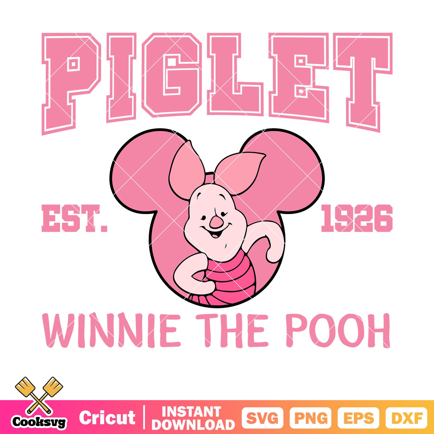 Winnie the pooh piglet est 1926 svg, winnie the pooh piglet svg