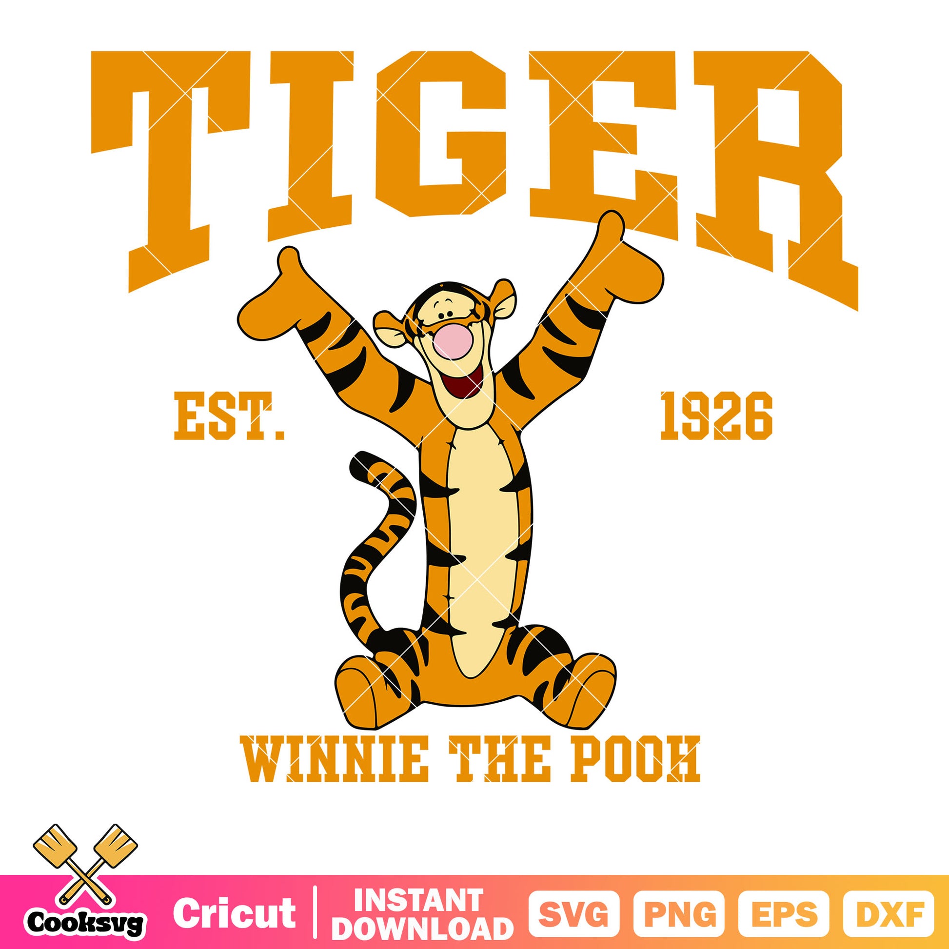 Winnie the pooh tiger est 1926 svg, winnie the pooh tiger svg