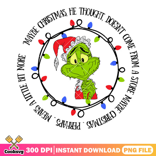 Wish grinch christmas more longer png, xmas png, noel png