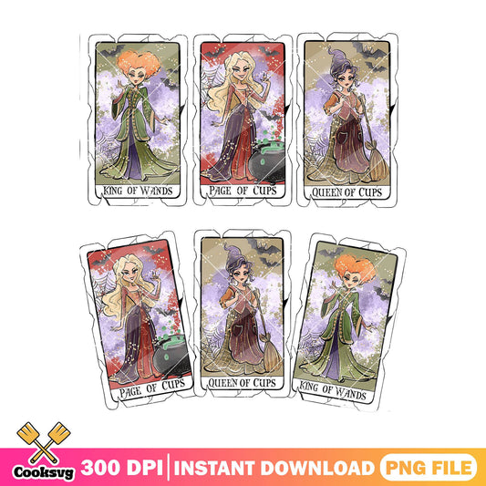 Witches cards png, hocus pocus characters​ png, halloween movie png