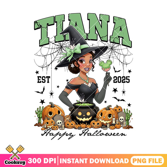 Witch outfit tiana png, halloween happy png, disney princess png