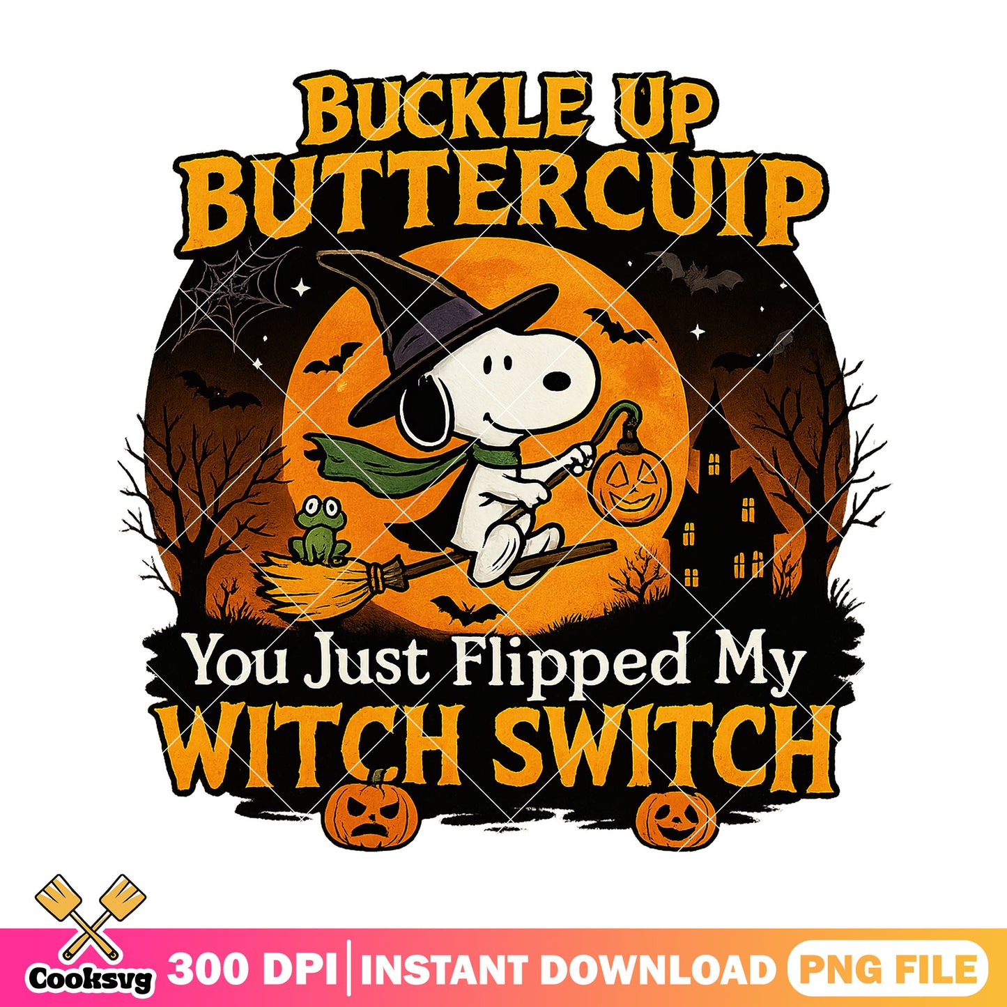 Witch switch snoopy png, happy halloween png, snoopy halloween png