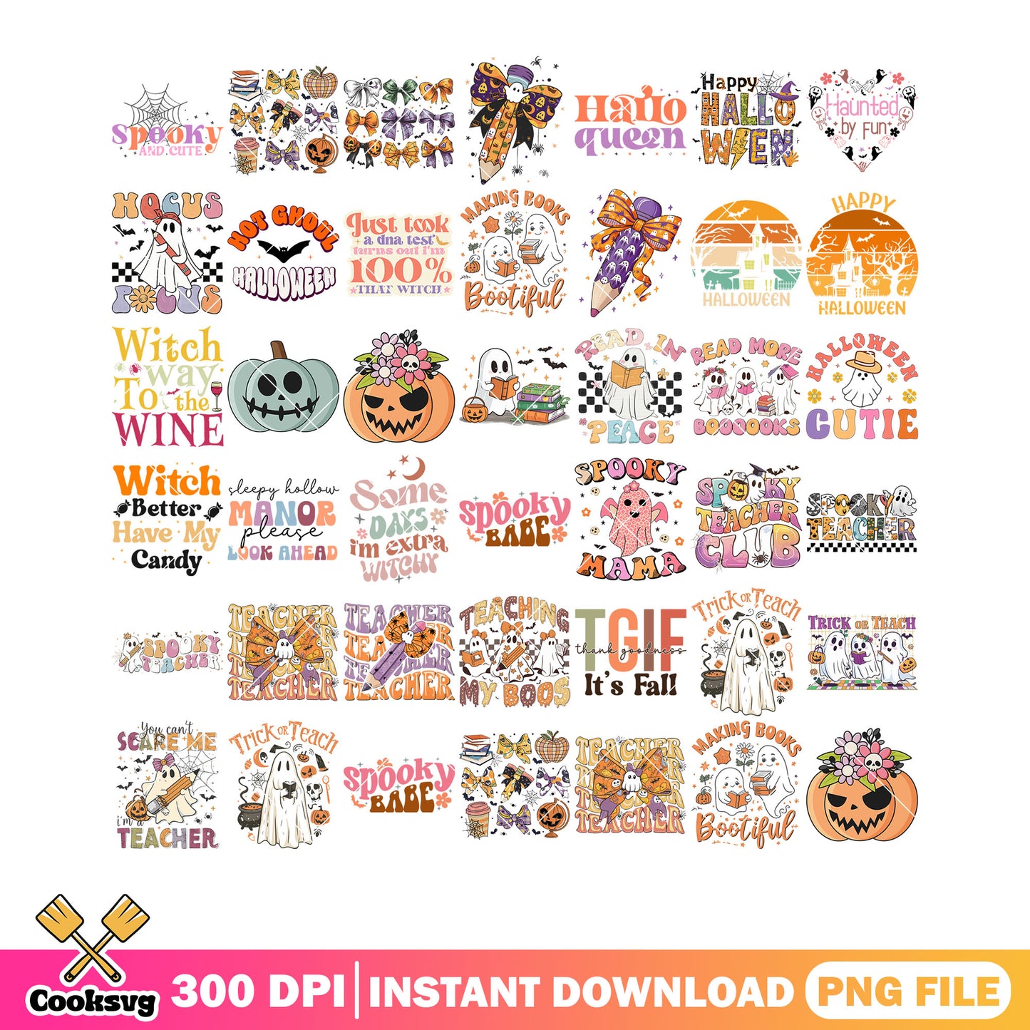 Witch way to the wine png bundle, Ghost costume​ png, wicker pumpkin​ png