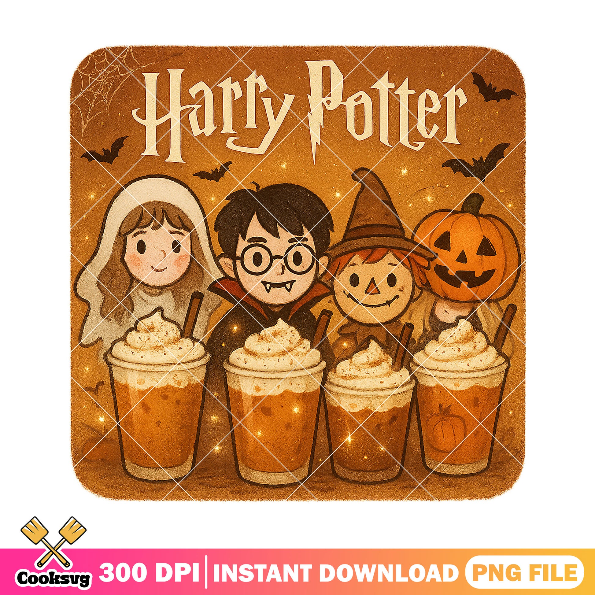 Wizards and ghouls png, harry potter halloween png, halloween fun png