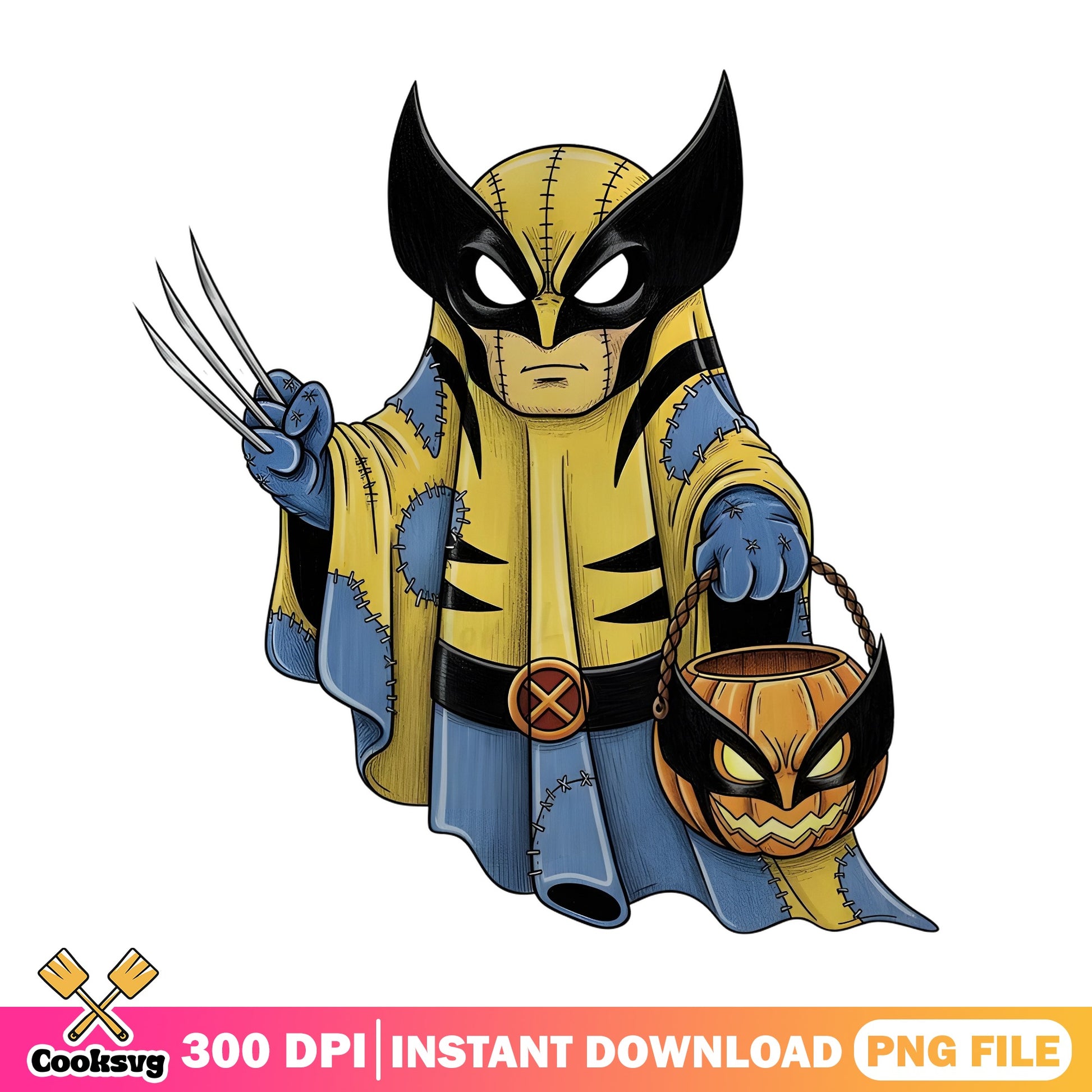 Wolverine Halloween Ghost Trick Or Treat PNG, X-Men PNG, Halloween PNG