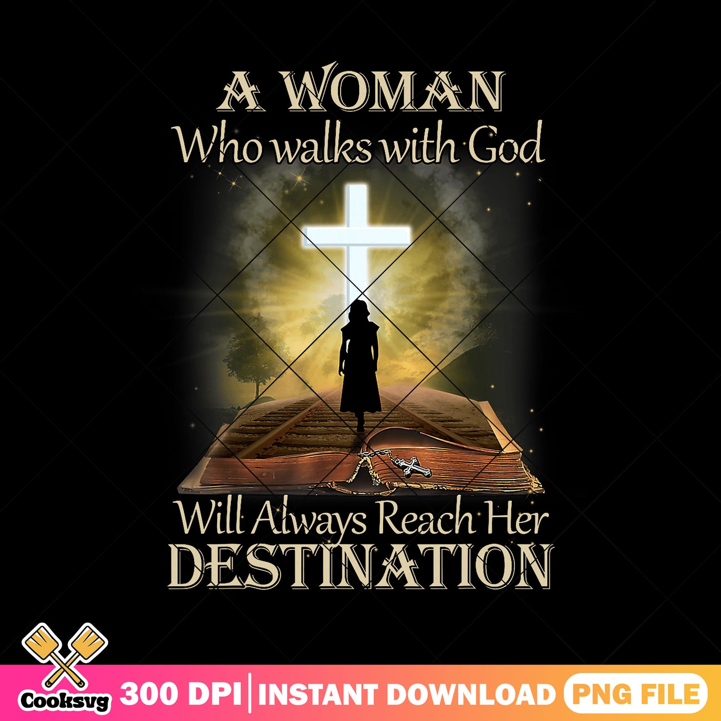 Woman who walk with god png, god quotes png, walking with god​ png