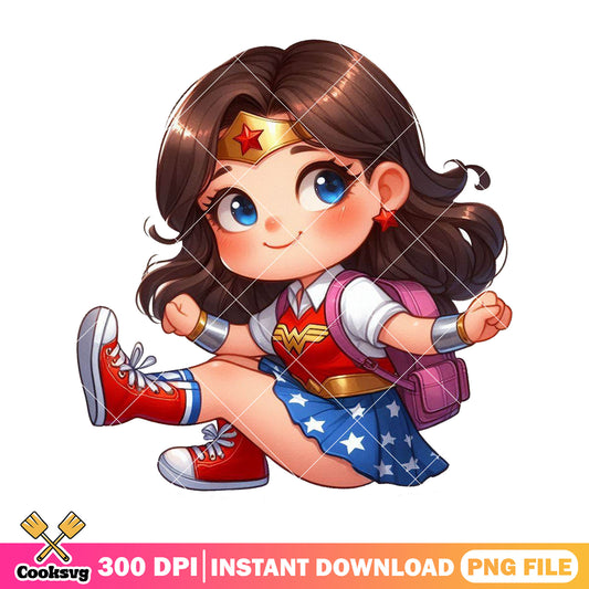 Wonder woman beautiful png, back to school png, wonder woman art png