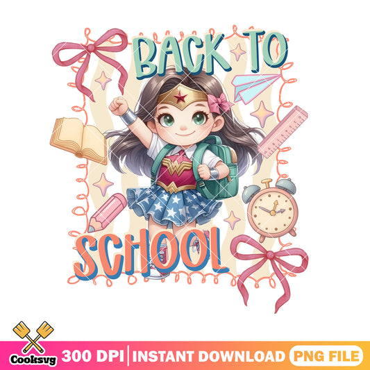 Wonder woman design file png, dc art png, back to school image png