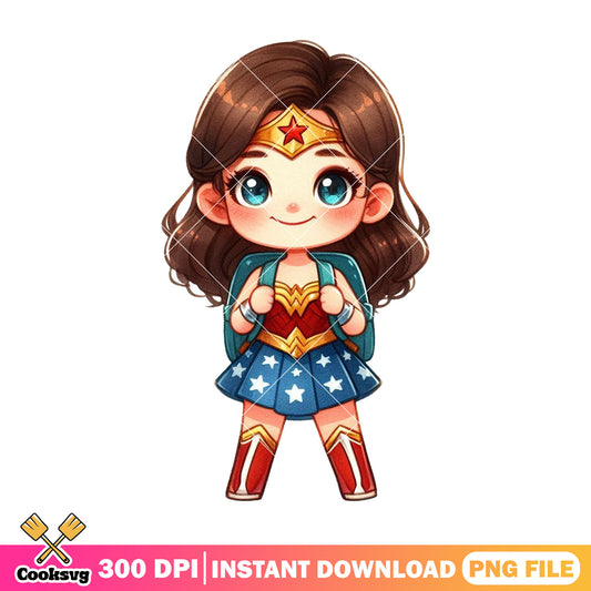 Wonder woman standing png, back to school outfit png, wonder woman png