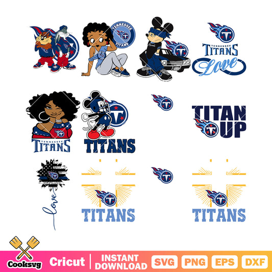 Won not done titan up bundle svg, tennessee titans bundle svg