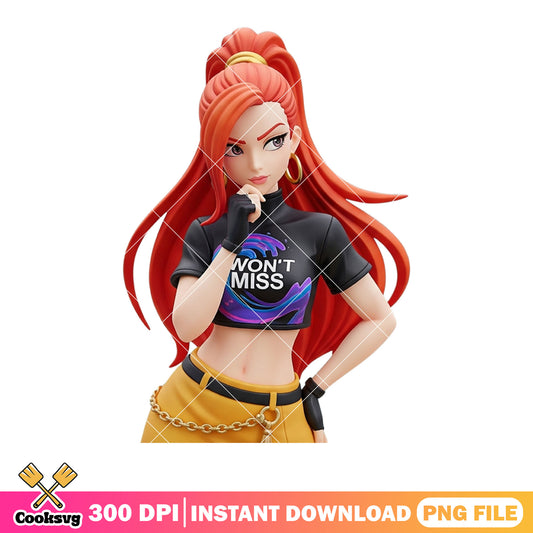 Wont miss shirt mira kpop png, huntrix mira png, kpop demon hunters png