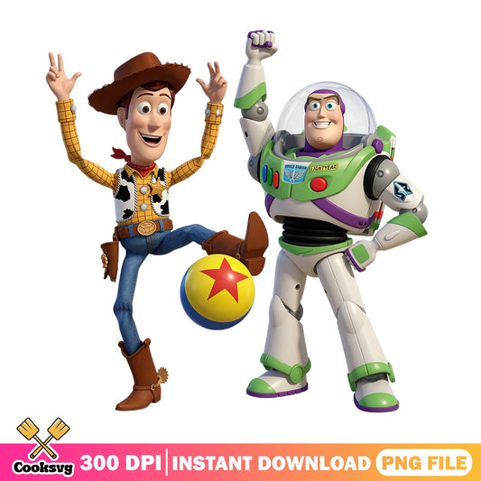 Woody And Buzz Lightyear Toy Story PNG, Disney PNG, Pixar PNG