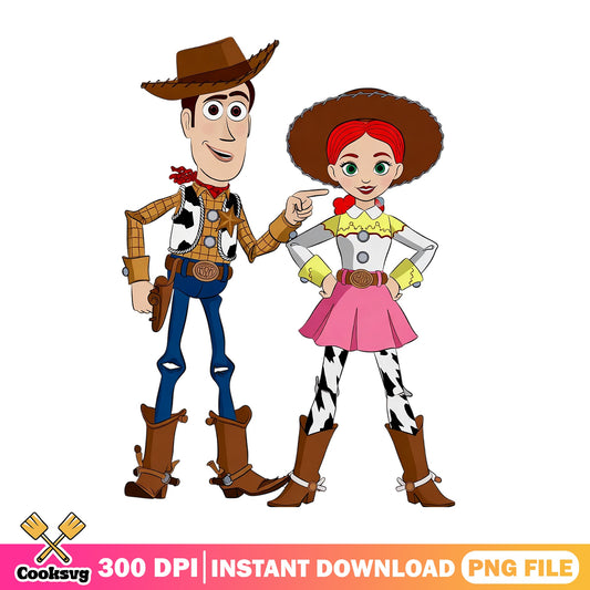 Woody And Jessie Toy Story PNG, Disney Pixar PNG, Cowboy PNG