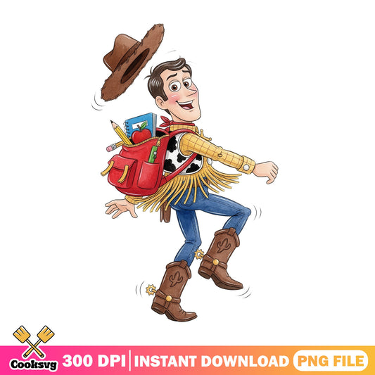 Woody Back To School PNG, Toy Story Disney PNG, First Day Of School PNG