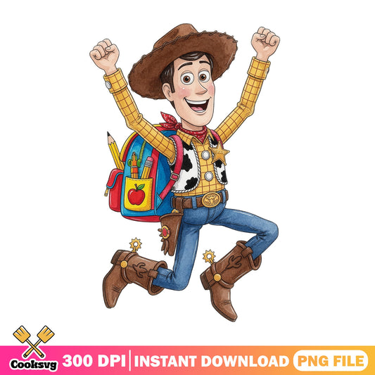 Woody Back To School PNG, Toy Story PNG, Disney Back To School PNG