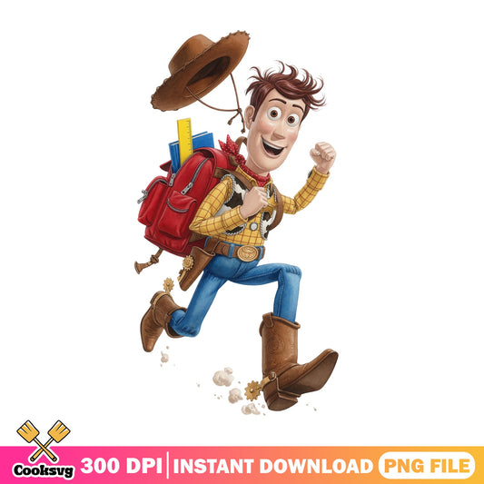 Woody Back To School PNG, Toy Story PNG, Disney Pixar PNG