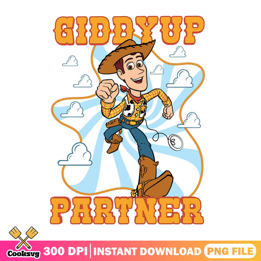 Woody Giddyup Partner Toy Story PNG, Disney Pixar PNG, Cowboy PNG
