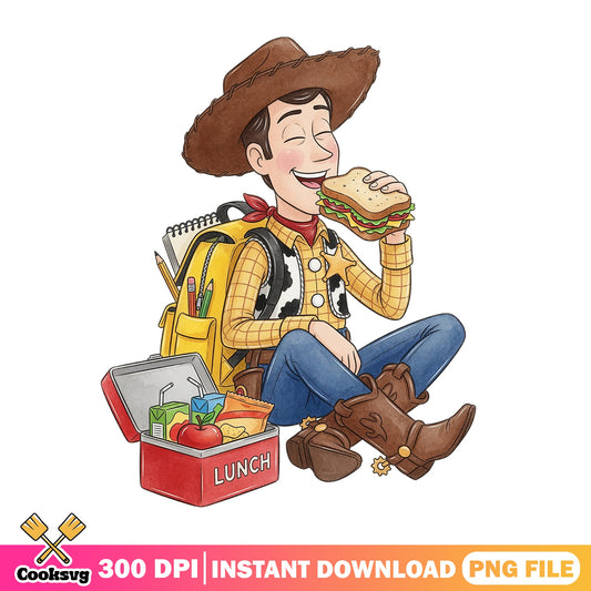 Woody Toy Story Back To School PNG, Disney PNG, Lunch Box PNG