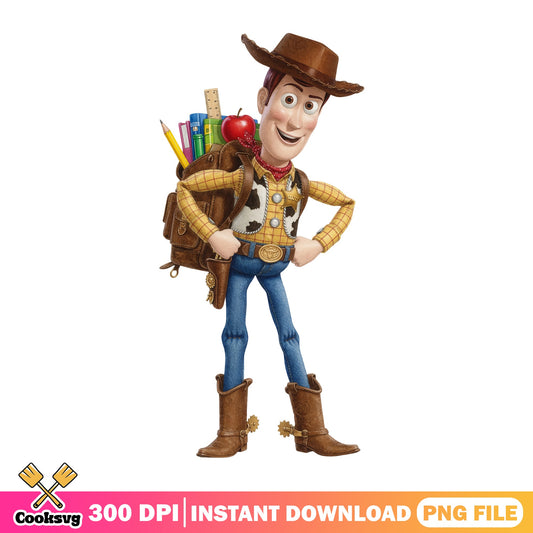 Woody Toy Story Back To School PNG, Disney PNG, School PNG