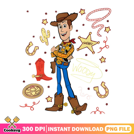 Woody Toy Story Cowboy Sheriff PNG, Disney PNG, Toy Story PNG