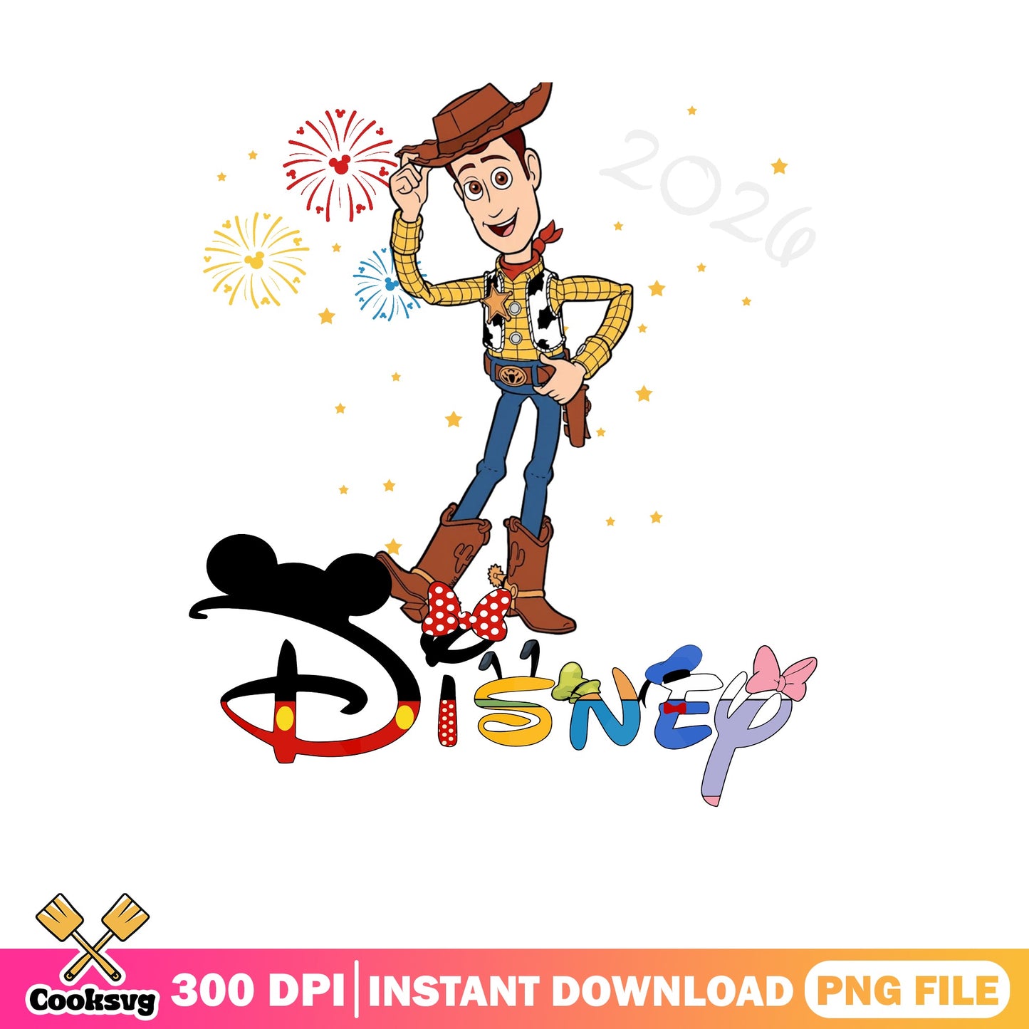 Woody Toy Story Disney 2026 PNG, Disney Trip PNG, 4th Of July PNG