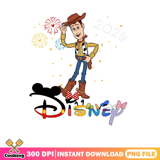Woody Toy Story Disney 2026 PNG, Disney Trip PNG, 4th Of July PNG