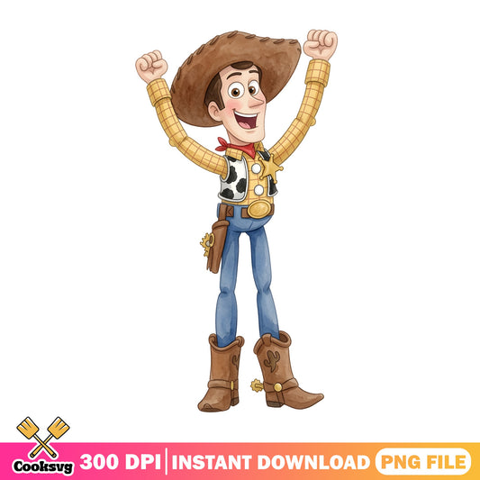 Woody Toy Story PNG, Disney Pixar Clipart, Cowboy Sheriff PNG