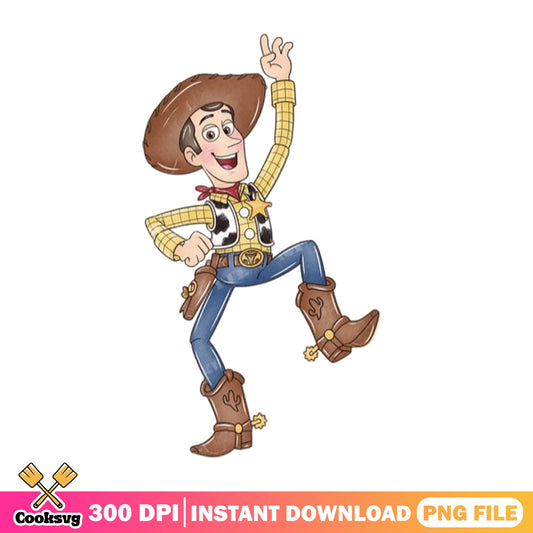 Woody Toy Story PNG, Disney Pixar PNG, Cowboy Character PNG