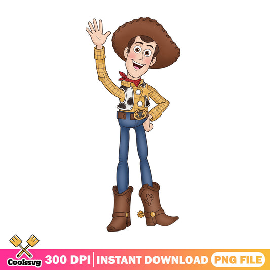 Woody Toy Story PNG, Disney Pixar PNG, Cowboy Clipart PNG