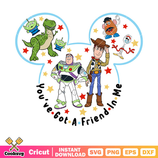 Woody buzz you got a friend in me mickey svg, woody toy story svg, toy story friends svg