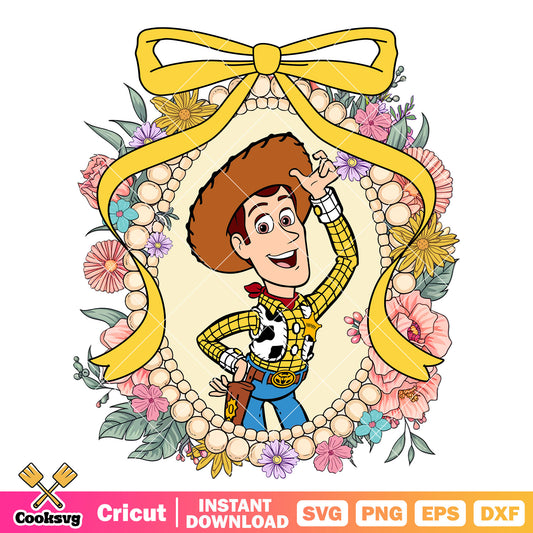 Woody toy story disney bow tie mirror png, toy story character png