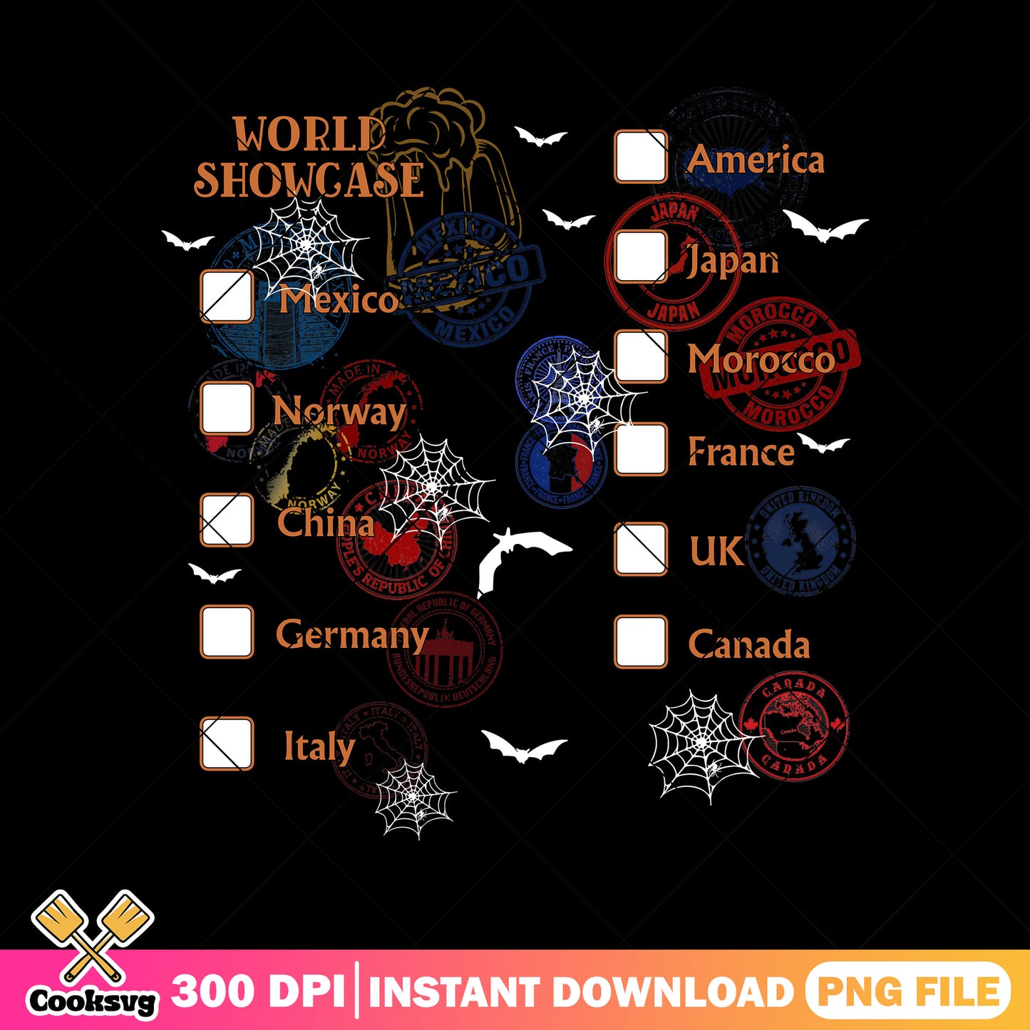 World showcase halloween png, disney tour png, halloween spirit png