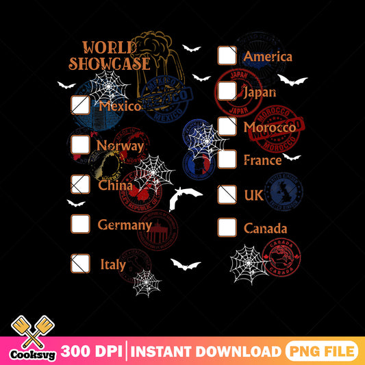 World showcase halloween png, disney tour png, halloween spirit png