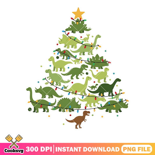 Xmas Dinosaur png, christmas decor png, christmas stringlight png