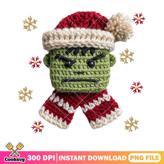 Xmas Hulk monster png, marvel christmas png, santa claus costume​ png