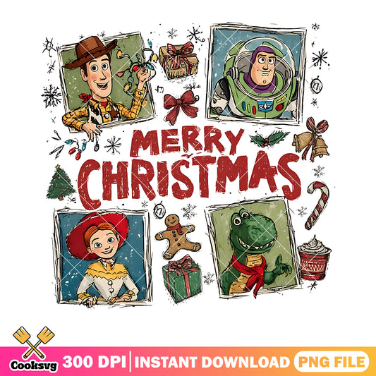 Xmas Toy story disney png, disney christmas png, buzzlightyear png