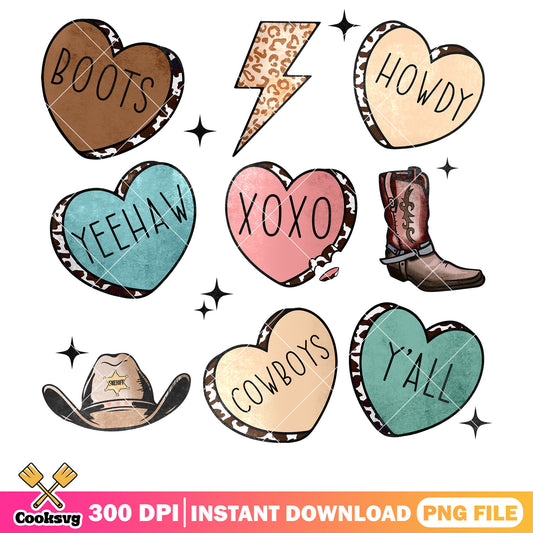 Xoxo howdy valentine png file, xoxo valentine png, howdy valentine png