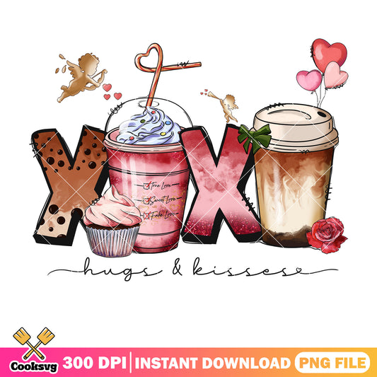 Xoxo hugs kisses valentine png, xoxo valentine png, valentine day png