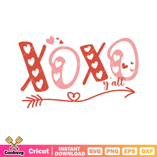 Xoxo valentine arrow svg design, xoxo valentine svg, valentine day svg