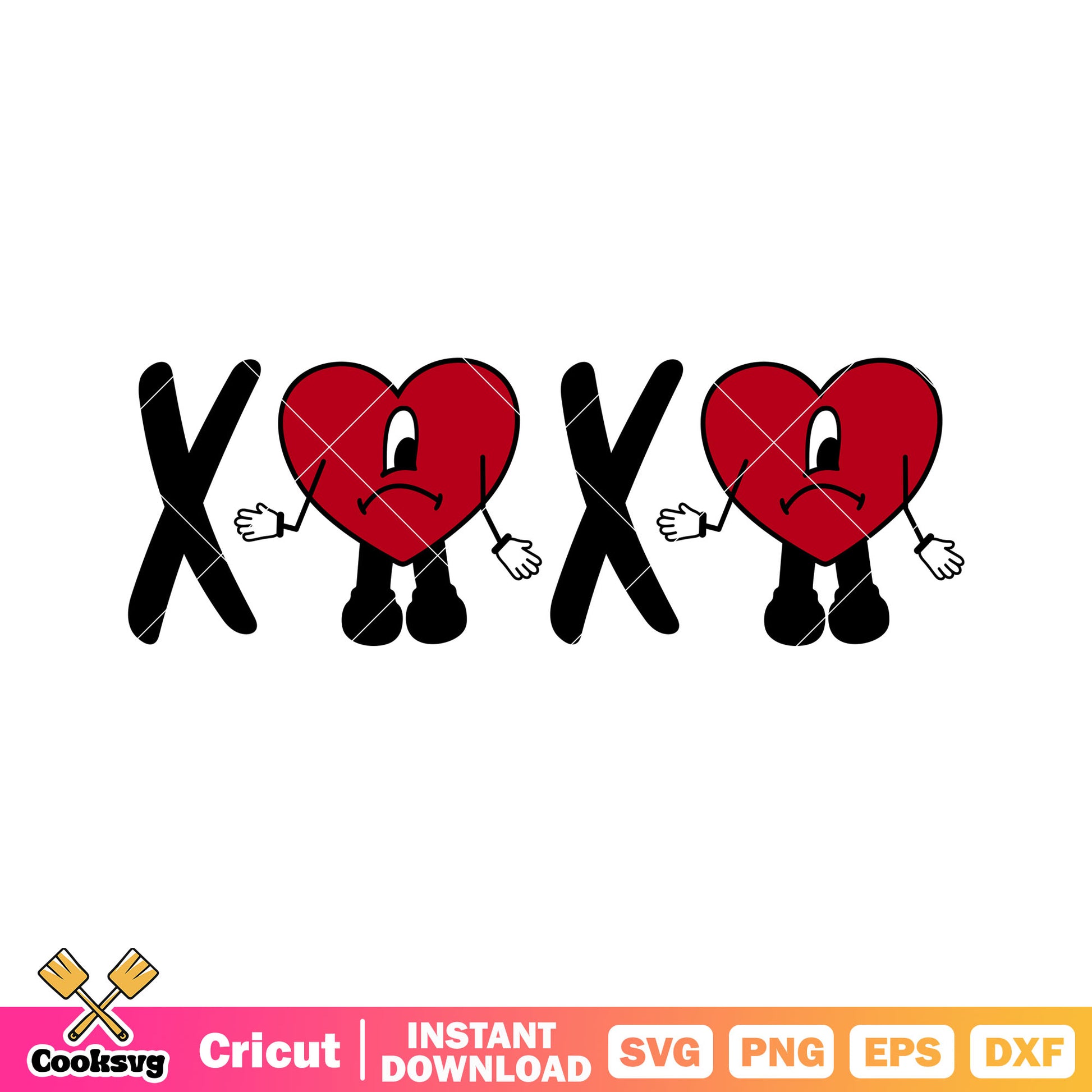 Xoxo valentine bad bunny svg, xoxo valentine svg, bad bunny valentine svg